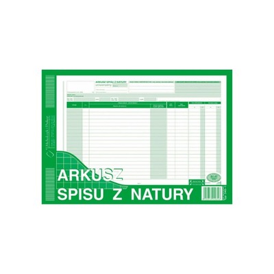 Arkusz Spisu Z Natury A4 340-1