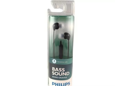 SŁUCHAWKI PHILIPS BASS SOUND CZARNE