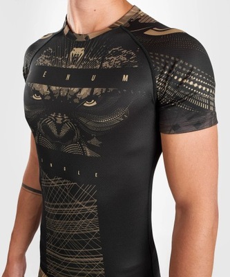 Venum Rashguard Gorilla Jungle Krótki Rękaw Black/Sand M