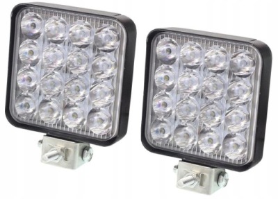 Фара рабочая противотуманная фара прожектор mini 16 led 12v-24v фото №1