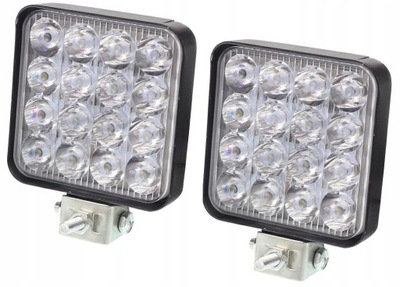Лампа робоча mini 16 led 48w протитуманна фара 12v-24v фото №1