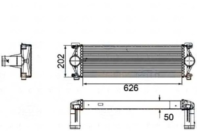 Behr-hella интеркулер renault mascott 3,0dci 04- фото №1