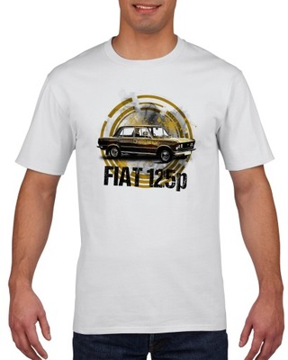 Koszulka męska Auta Legendy PRL Fiat 125P XXL