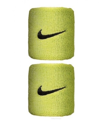 Frotka tenisowa Nike Swoosh Wristbands jasnozielona