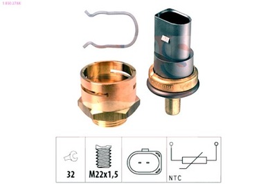 EPS SENSOR TEMPERATURA DE LÍQUIDO AUDI SEAT SKODA VW  