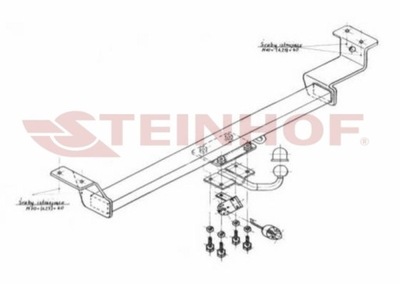 TOW BAR TOW BAR TOYOTA YARIS (5D) 2000- STEINHOF  