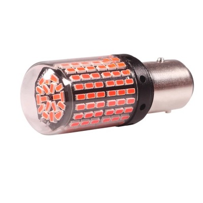 LED (СВЕТОДИОД ) 144 SMD 4014 P21/5W BAY15D CANBUS КРАСНАЯ