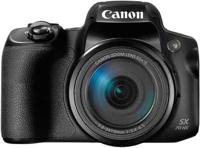 Nowy Canon POWERSHOT SX70 czarny + oryg. futerał Canon DCC-2300
