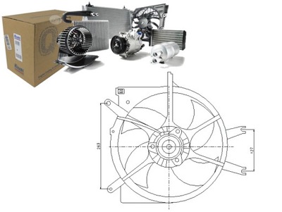 VENTILADOR DEL RADIADOR (CON OBUDOWA) HONDA CIVIC V CIV  