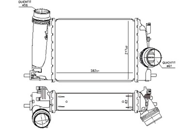 NISSENS ІНТЕРКУЛЕР РАДІАТОР ПОВІТРЯ DOLOTOWEGO NISSAN QASHQAI II