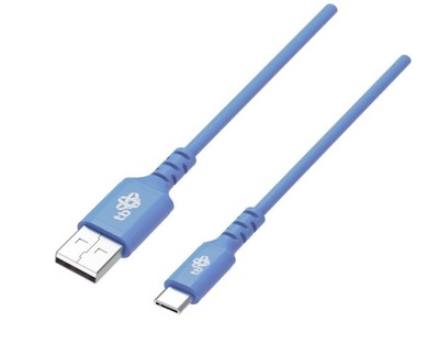 TB Kabel USB-USB C 1m silikonowy niebieski Quick