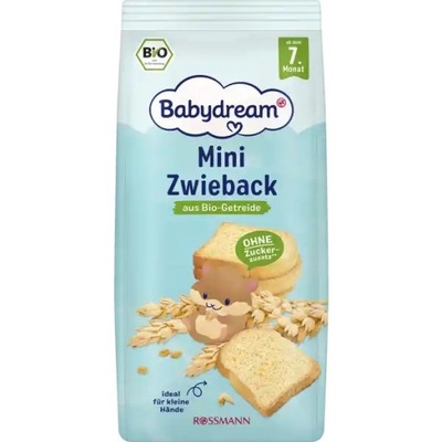 BABYDREAM MINI SUCHARKI PSZENNE BEZ MLEKA 7m