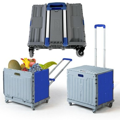 Ręczny wózek KOSZ na bagaż transportowy platformowy składany 65 kg FORSAGE