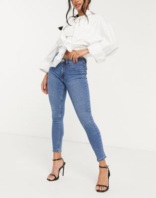 NEW LOOK PETITE SPODNIE JEANSOWE RURKI 34 1ZAE