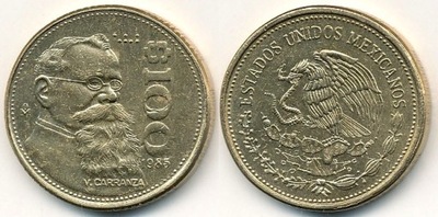 Meksyk 100 Pesos - 1985r ... Monety