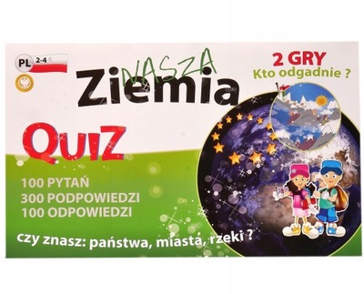 Gra edukacyjna QUIZ Nasza Ziemia geografia