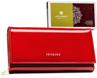 PETERSON duży portfel damski skóra saffiano pojemny elegancki STOP RFID