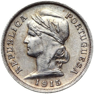 Portugalia - moneta - 10 Centavos 1915 - SREBRO