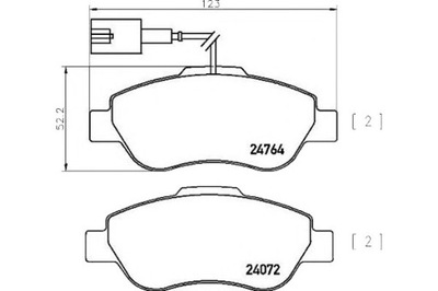 КОЛОДКИ ТОРМОЗНЫЕ FORD KA 1.3TDCI 08- ПЕРЕД BREMBO