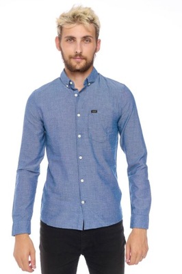 LEE SLIM BUTTON DOWN WASHED BLUE L66XDDLR M