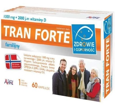 Tran Familijny Forte norweski odporność 60kapsułek