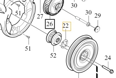 VOLVO S60 V60 XC60 II podkladka kola pasowego 3221