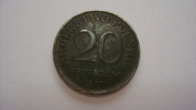 Moneta 20 fenigów Królestwo Polskie 1917