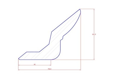 Listwa Wieńcząca korona NEW-101 surowa MDF 2800 mm