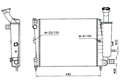 РАДИАТОР ДВИГАТЕЛЯ NRF 95659648 95662958 106003O 10