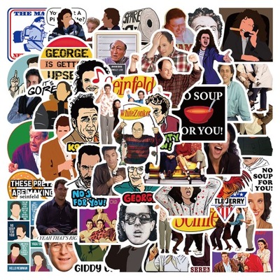 100 PIECES STICKERS AMERICA TELEWIZJA SEINFELD  