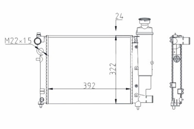 HART RADUADOR PEUGEOT 106 0.9 1.1 91-  