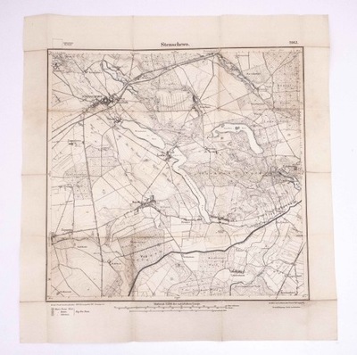 STARA MAPA - WOJ. WIELKOPOLSKIE, STĘSZEW, TRZEBAW I OKOLICE 1911