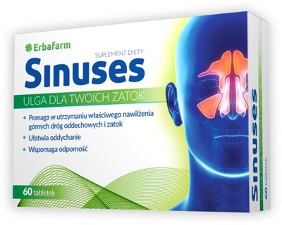 Sinuses Wsparcie Zdrowych Zatok 60 Tabletek