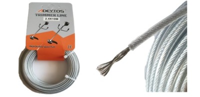 ŻYŁKA TNĄCA DO KOSY ZBROJONA DRUTEM 2.4MM