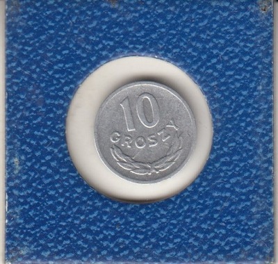 PRL 10 groszy 1963 aluminium ladna z obiegu