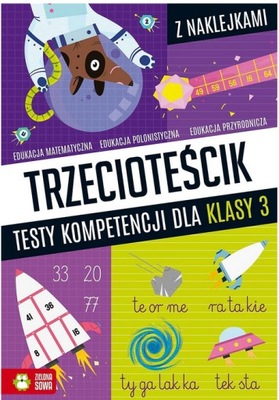 Trzecioteścik Test kompetencji klasa 3 z naklejkami Zielona Sow