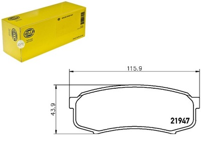 JUEGO - JUEGO ZAPATAS DE FRENADO HELLA 4605A38  