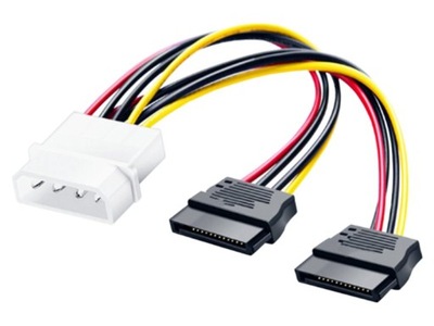 ROZDZIELACZ KABEL ZASILAJĄCY MOLEX na 2x SATA 20cm