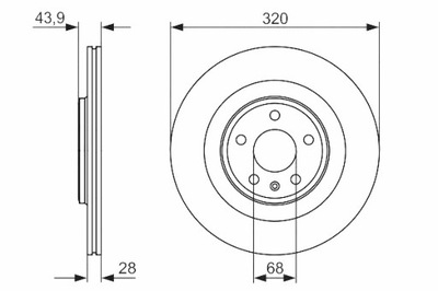 Bosch тормозные диски тормозные 2szt. перед renault clio iv espace v grand фото №1