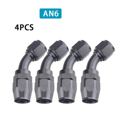 4PCS AN4/6/8/10/12 HOSE END FITTING OIL FUEL HOSE REUSABLE ADAPTADOR H~10146  