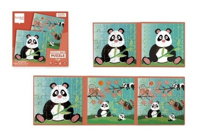 Puzzle Magnetyczne Książka Podróżna Panda 40 el.