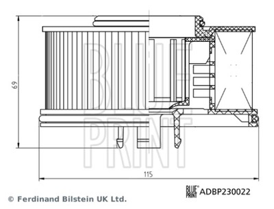 BLUE PRINT ADBP230022 FILTRAS DEGALŲ HYUNDAI SANTA FE IV 02.18-> 