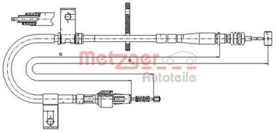 METZGER 17.5040 CIĘGŁO, ТОРМОЗ СТОЯНОЧНИЙ