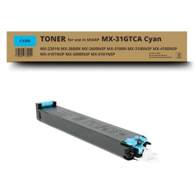 Toner MX-31GTCA MX31GTCA zamiennik Cyan do Sharp MX2600NSP MX-2600NSP