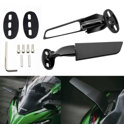 1PARA DO YAMAHA YZF R6 R1 R25 R3 R125 R15 ДЗЕРКАЛО ВНУТРІШНЄ ЧОРНИЙ 