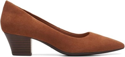 CLARKS TERESA STEP CZÓŁENKA BRĄZ SKÓRZANE 37,5 ŻBD