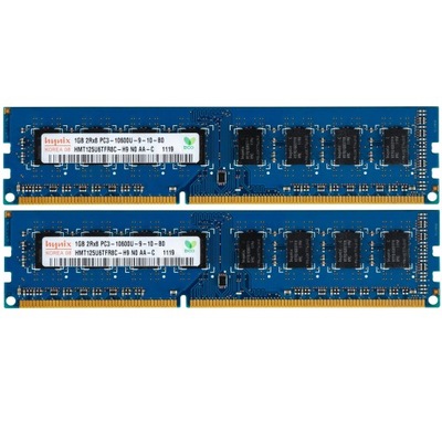 PAMIĘĆ 2GB (2x1GB) DDR3 DIMM PC3-10600U 1333MHz PC