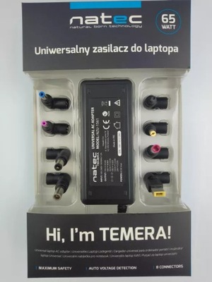 UNIWERSALNY ZASILACZ DO LAPTOPA NATEC 65 WATT