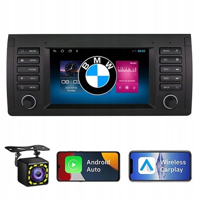 РАДІО АВТОМОБІЛЬНИЙ BMW 5 E38 E39 X5 E53 M5 ANDROID CARPLAY 32GB 2-DIN