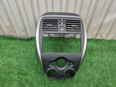 Рамка защита консоли радио панель klimetyzacji nissan micra k13 lift фото №1